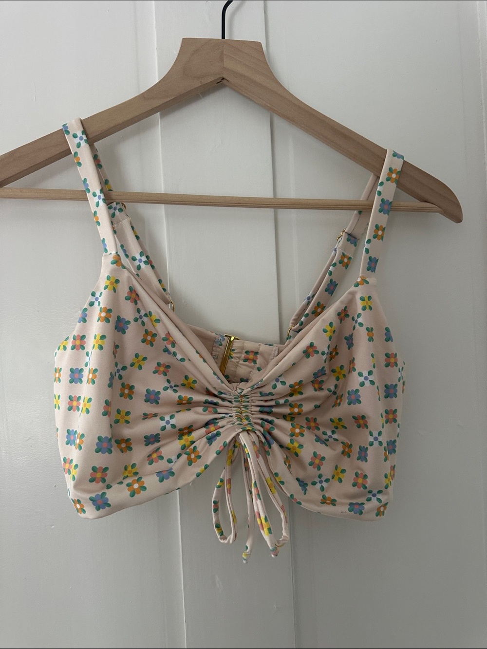 Kitty & Vibe Ruched Tie Top